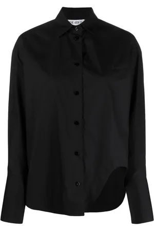 The Attico Eliza logo-embroidered cotton shirt