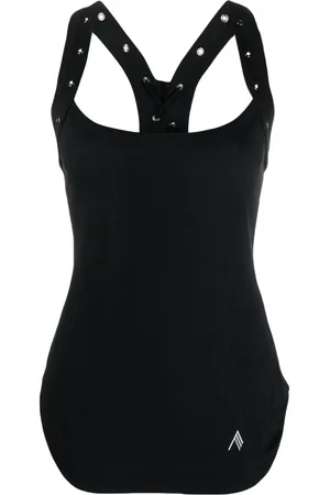 The Attico Lace-up racerback tank top