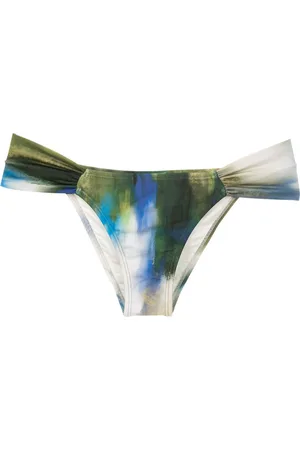 Lenny Niemeyer Abstract-print draped bikini bottoms