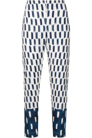 Lenny Niemeyer Abstract-print silk slim-fit trousers