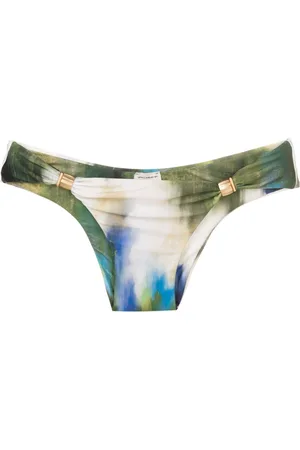Lenny Niemeyer Abstract-print draped bikini bottoms