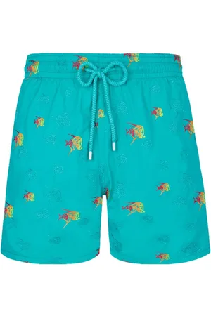 Vilebrequin Mistral Piranhas-embroidered swim shorts