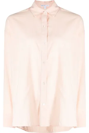 James Perse Spread-collar poplin shirt