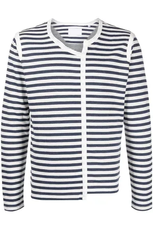 PRIVATE STOCK Asymmetric striped T-shirt