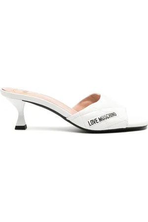 Moschino Logo-print 65mm quilted mules