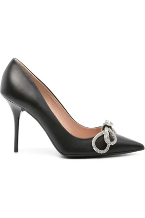 Moschino Logo-plaque bow 100mm pumps