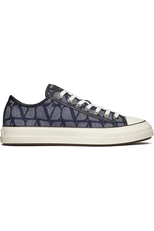VALENTINO GARAVANI Toile Iconographe Totaloop denim-effect sneakers