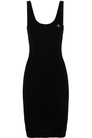 Vivienne Westwood Orb logo-embroidered ribbed mini dress