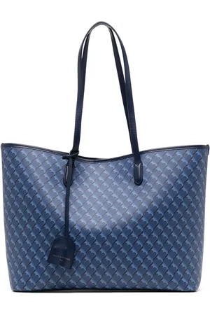 Tammy & Benjamin Monogram-pattern leather tote bag