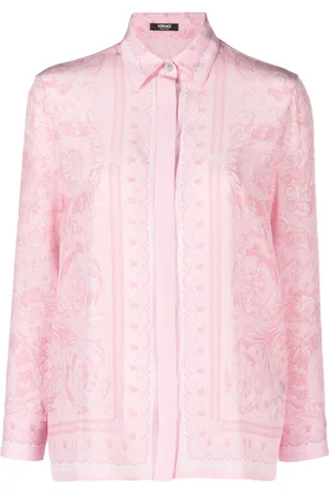 VERSACE Barocco-print silk shirt