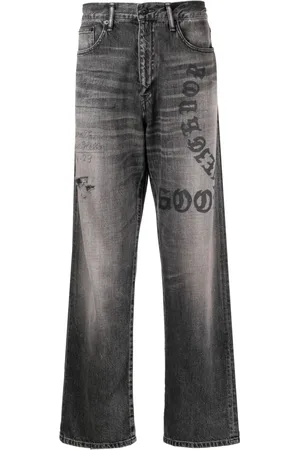 NEIGHBORHOOD Graphic-print straight-leg jeans