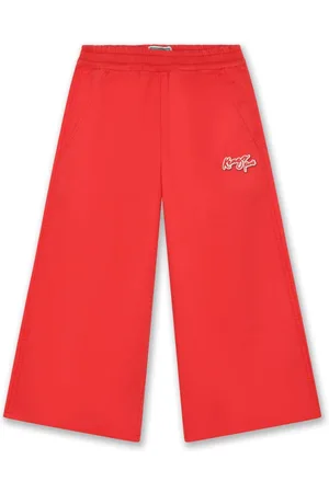 Kenzo Logo-appliqu?? cotton wide-leg trousers