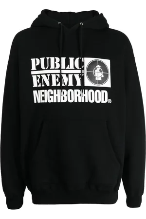NEIGHBORHOOD X Public Enemy logo-print cotton hoodie