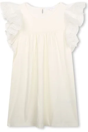 Chloé Broderie-anglaise pleated dress