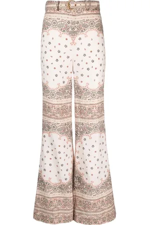 ZIMMERMANN Bandana-print linen trousers