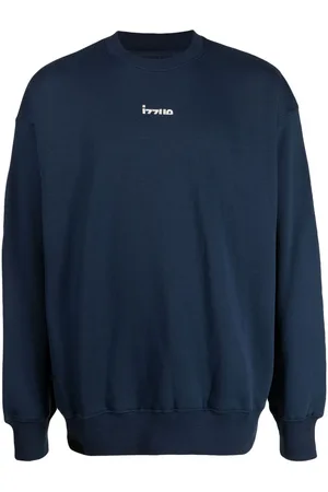 Izzue Slogan-embroidered cotton-blend sweatshirt
