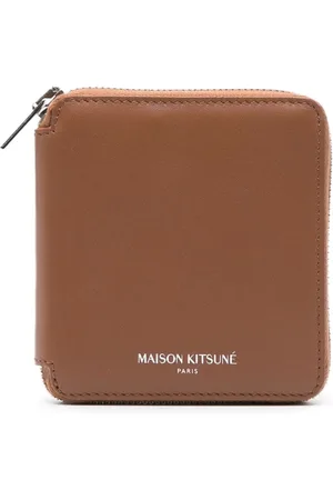 Maison Kitsuné Logo-print leather wallet