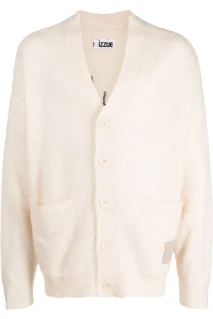 Izzue Slogan-print fine-knit cardigan
