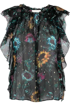 ULLA JOHNSON Dominique floral-print top