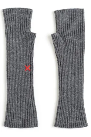 Chinti & Parker Ribbed wool blend fingerless gloves