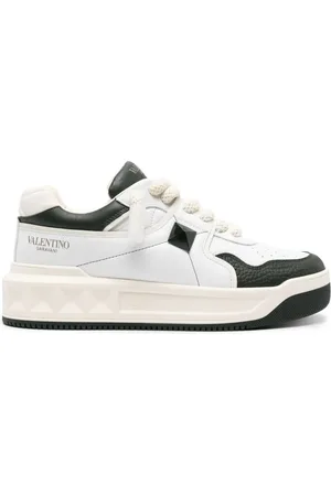 VALENTINO GARAVANI One Stud panelled leather sneakers
