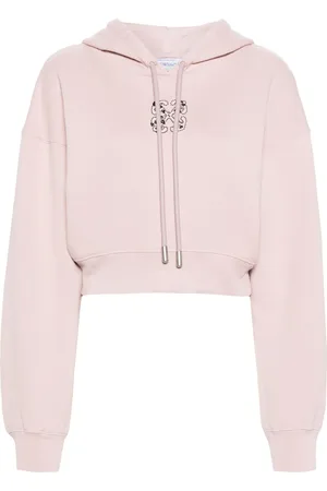 OFF-WHITE Bling Leaves Arrow cropped hoodie