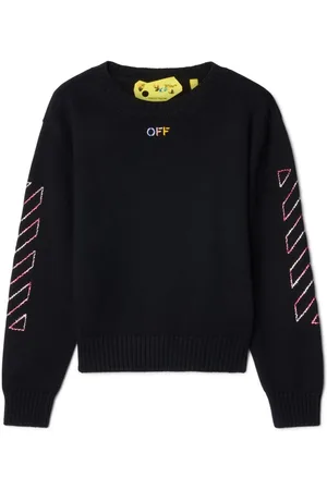 OFF-WHITE Arrow-embroidered cotton jumper