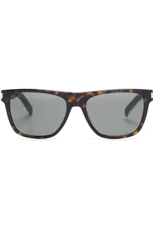 Saint Laurent Tortoiseshell-effect square-frame sunglasses