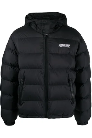 Moschino Logo-embroidered padded jacket