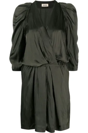 Zadig & Voltaire Ruz pleat-detail satin minidress