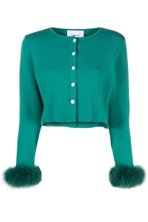 Sleeper Feather-cuffs cardigan