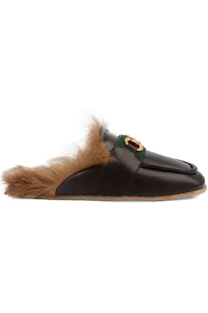 Mens gucci best sale slippers with fur