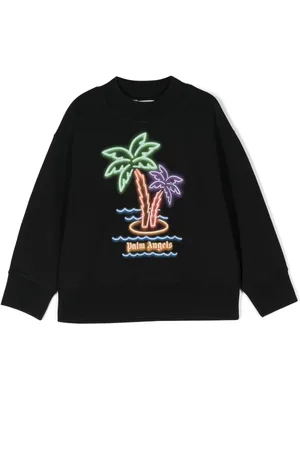 Palm Angels Neon Palms cotton sweatshirt