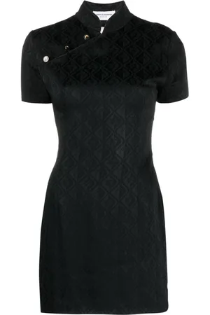 Marine Serre Moon Diamant-jacquard minidress
