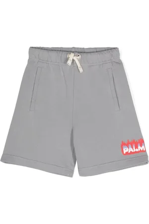 Palm Angels Flames cotton track shorts