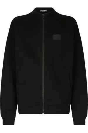 Dolce & Gabbana Logo-appliqué zip-up sweatshirt