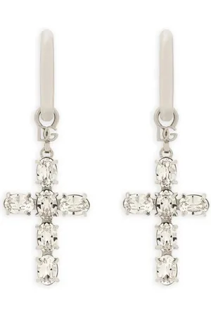 Dolce & Gabbana Cross-charm hoop earrings