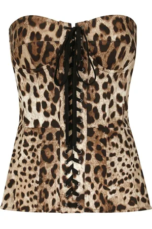 Brown Fitted Corset Top