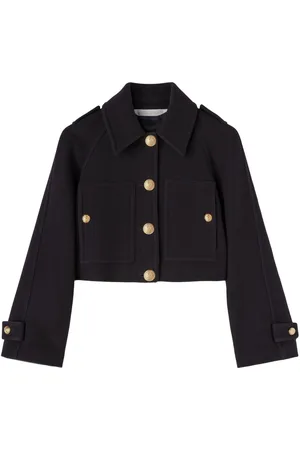 Palm Angels Virgin-wool blend cropped coat