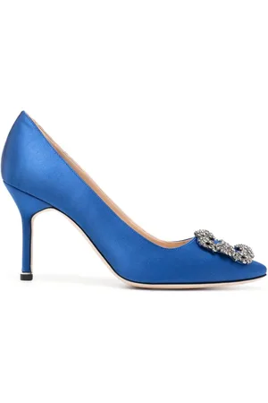 Manolo Blahnik Hangisi 90mm satin pumps
