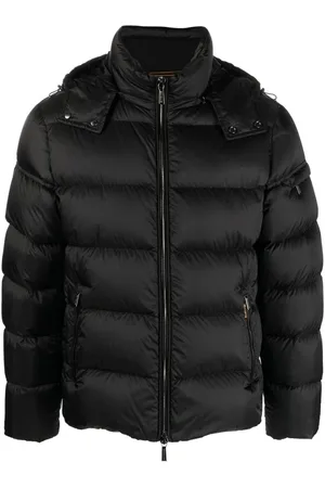 MOORER Detachable-hood padded-design jacket