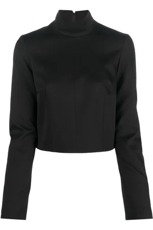 Maison Margiela Cropped high neck blouse