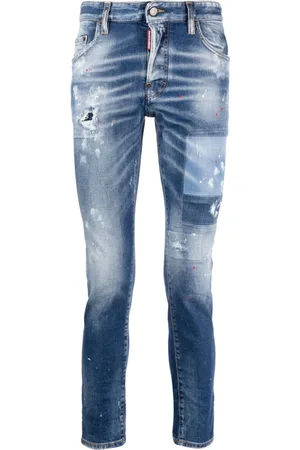 Dsquared2 Paint-splatter distressed skinny jeans