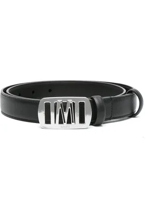 MOORER Logo buckle-fastening leather belt