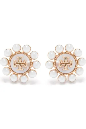 Tory Burch Kira Flower pearl stud earrings