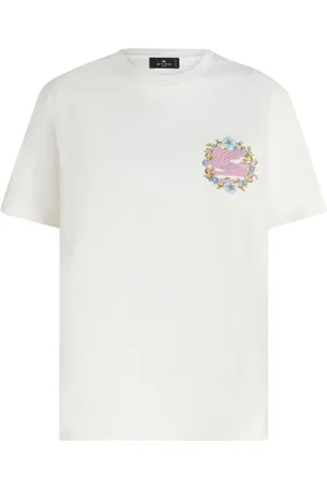 Etro Pegaso-embroidered cotton T-shirt