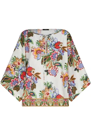 Etro Floral-print draped blouse