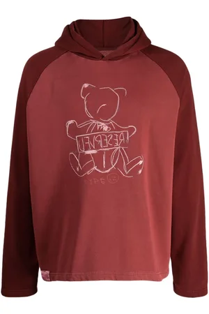 Izzue Graphic-print panelled hoodie
