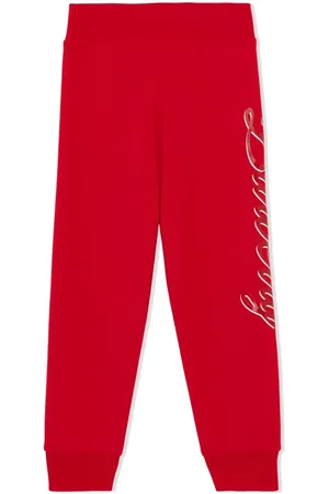 Burberry Script logo-print cotton track trousers