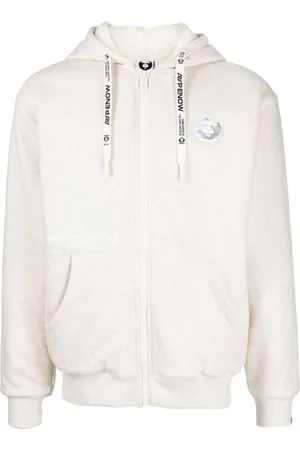 A Bathing Ape Logo-appliqu?? hooded jacket